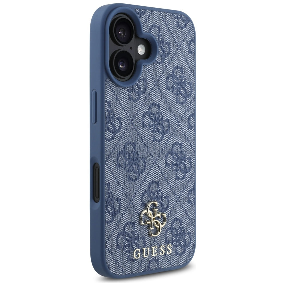Capa MagSafe para Apple iPhone 16, Guess, 4G Small and Classic Logo, Azul