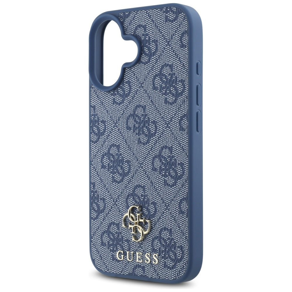 Capa MagSafe para Apple iPhone 16, Guess, 4G Small and Classic Logo, Azul