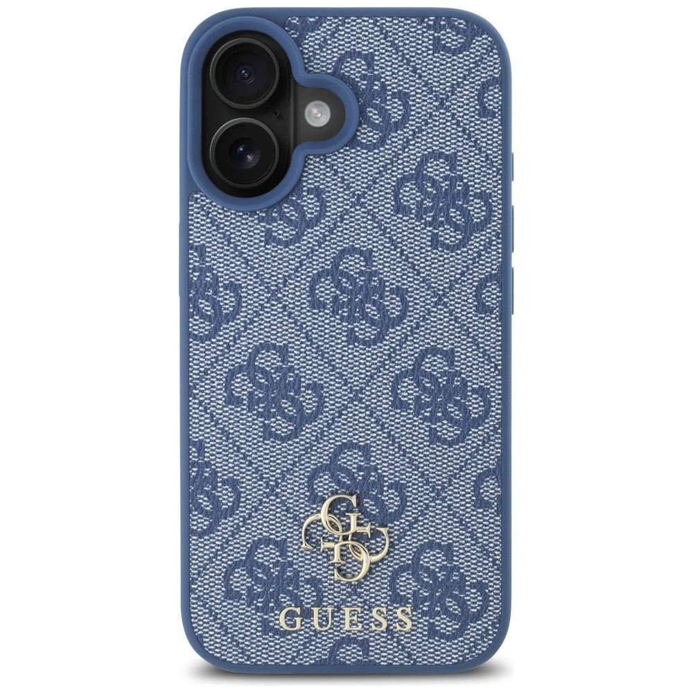 Capa MagSafe para Apple iPhone 16, Guess, 4G Small and Classic Logo, Azul