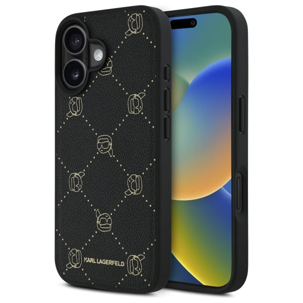Capa MagSafe para Apple iPhone 16, Karl Lagerfeld, Karl's Head, Preta