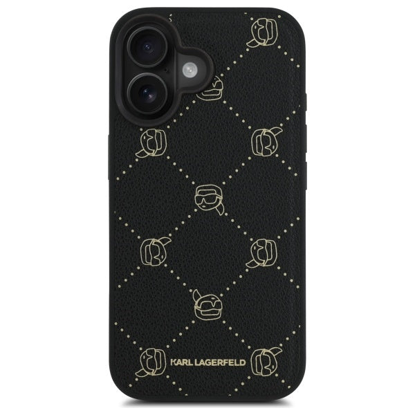 Capa MagSafe para Apple iPhone 16, Karl Lagerfeld, Karl's Head, Preta