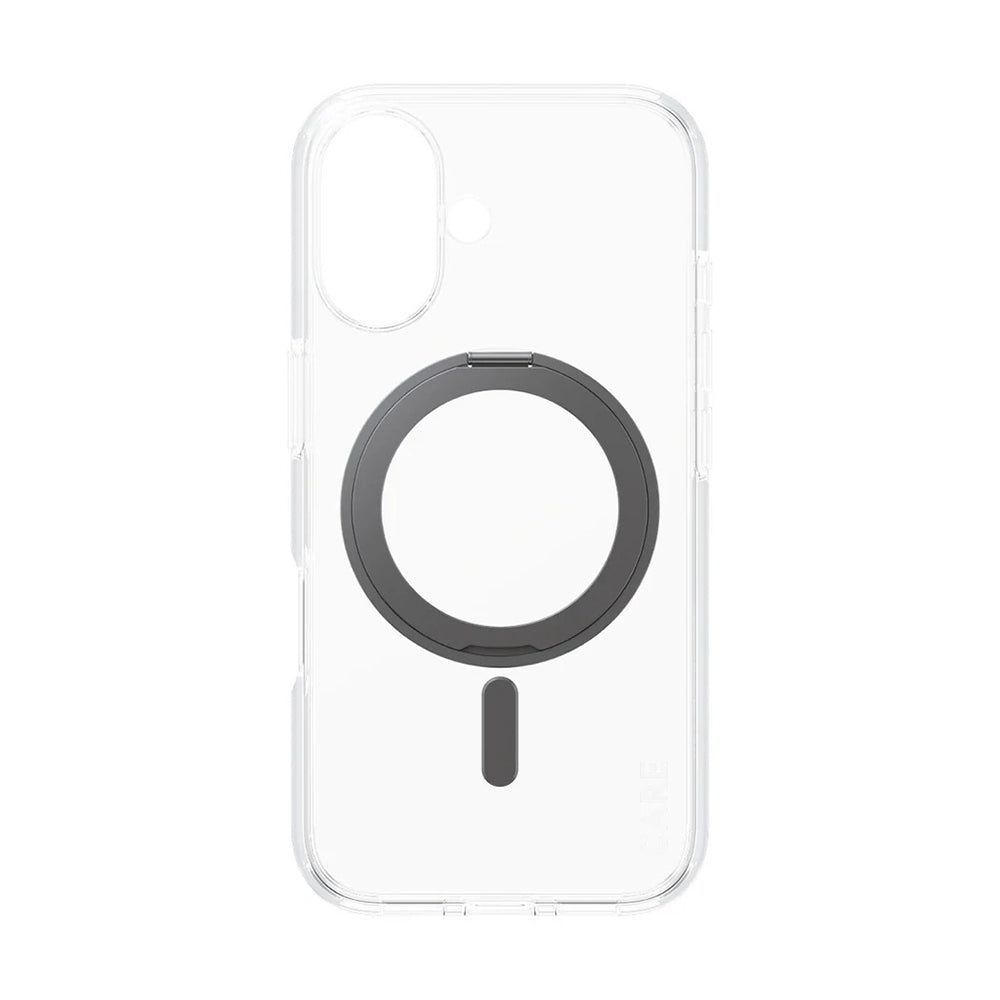 Capa MagSafe para Apple iPhone 16, PanzerGlass, com Suporte Kickstand, Transparente Negra