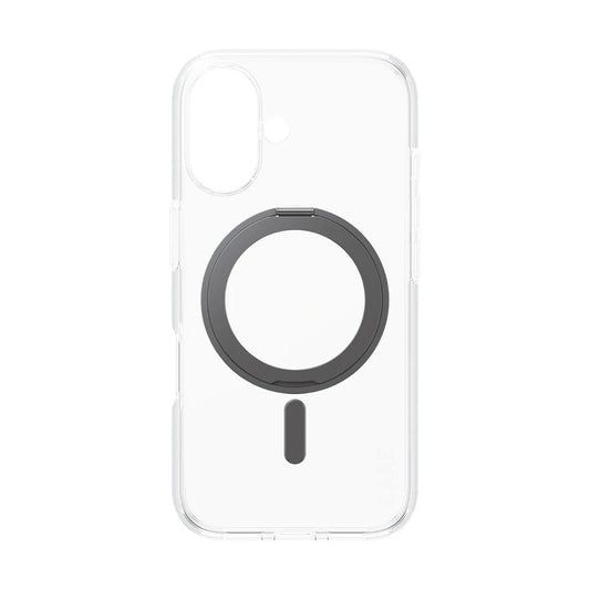 Capa MagSafe para Apple iPhone 16, PanzerGlass, com Suporte Kickstand, Transparente Negra