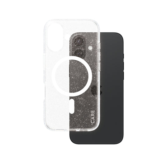 Capa MagSafe para Apple iPhone 16, PanzerGlass, Care Urban Combat Star Lit, Transparente Branca
