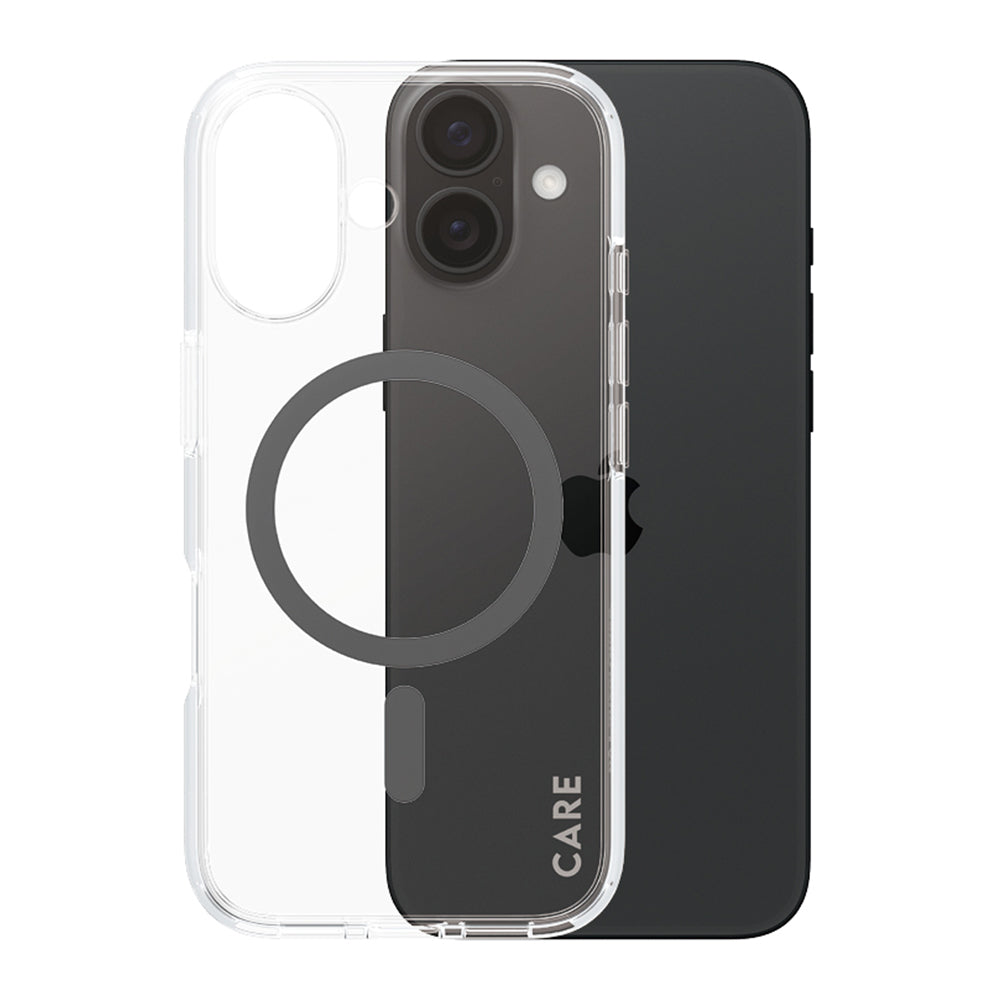 Capa MagSafe para Apple iPhone 16, PanzerGlass, Care Urban Combat, Transparente Negra