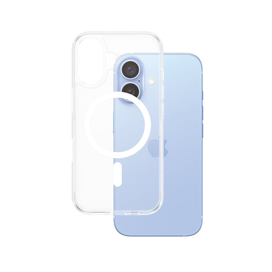 Capa MagSafe para Apple iPhone 16, PanzerGlass, HardCase, Transparente Branca