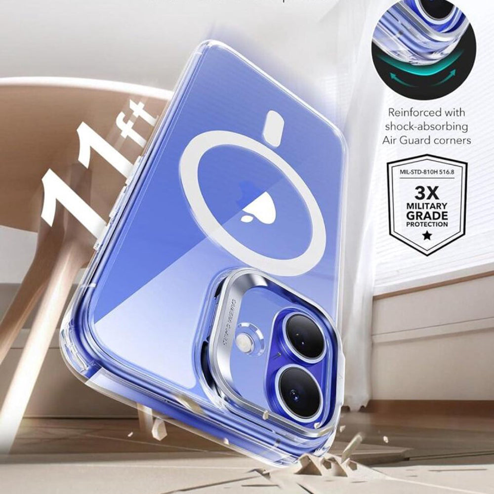 Capa MagSafe para Apple iPhone 16 Plus, ESR, Classic Hybrid Kickstand Slide, Transparente
