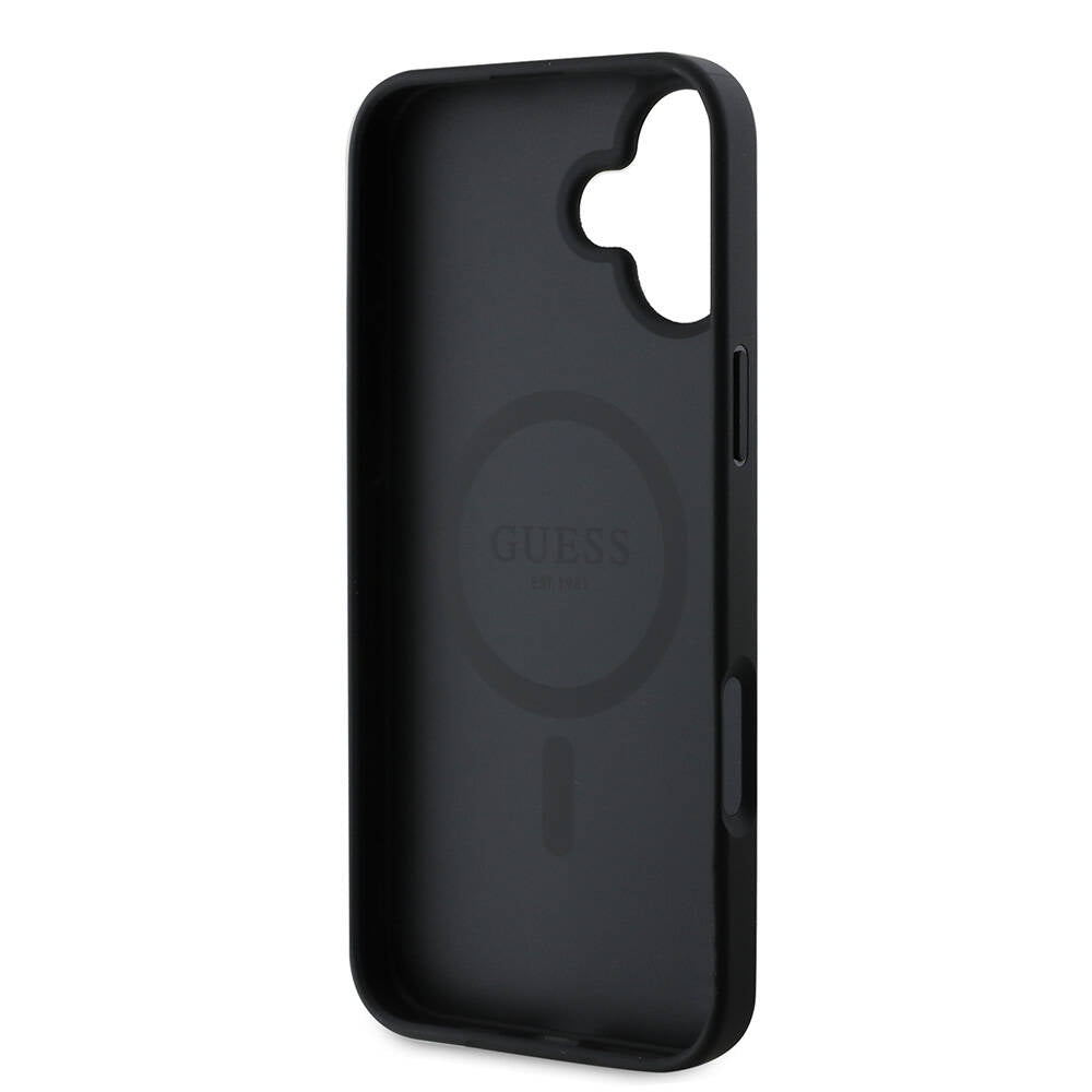 Capa MagSafe para Apple iPhone 16 Plus, Guess, 4G Printed Stripes, Preta