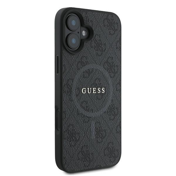 Capa MagSafe para Apple iPhone 16 Plus, Guess, 4G Ring Classic Logo, Preta