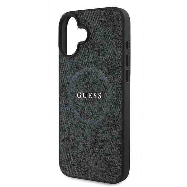 Capa MagSafe para Apple iPhone 16 Plus, Guess, 4G Ring Classic Logo, Preta