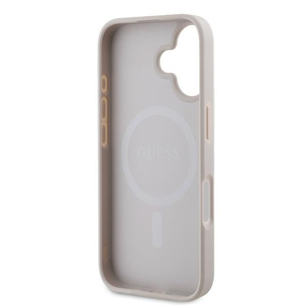 Capa MagSafe para Apple iPhone 16 Plus, Guess, 4G Ring Classic Logo, Rosa