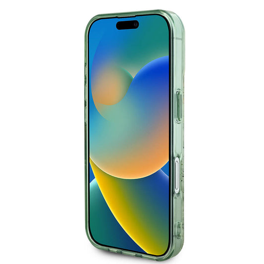 Capa MagSafe para Apple iPhone 16 Plus, Guess, IML Flower & Tonal Circle, Verde