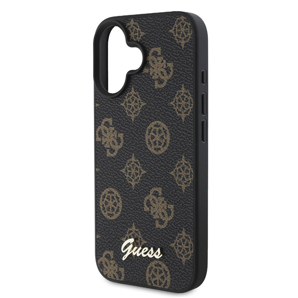Capa MagSafe para Apple iPhone 16 Plus, Guess, Peony Script, Preta