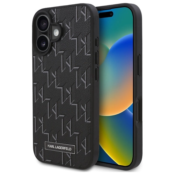 Capa MagSafe para Apple iPhone 16 Plus, Karl Lagerfeld, Hot Stamp, Preta