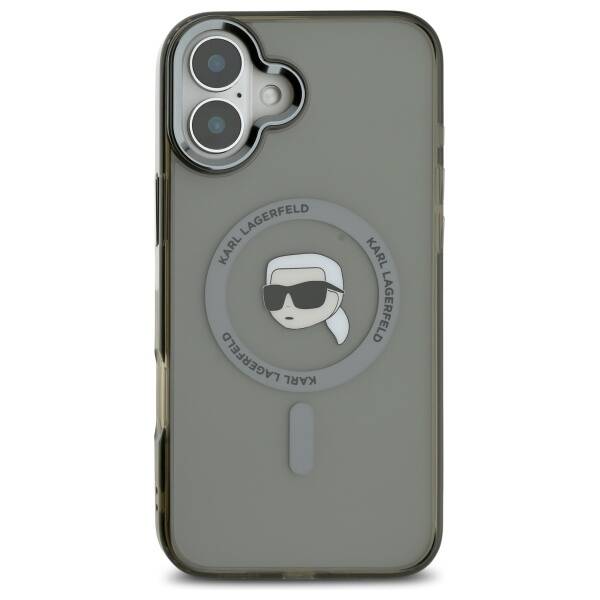 Capa MagSafe para Apple iPhone 16 Plus, Karl Lagerfeld, IML Karl's Head, Preta