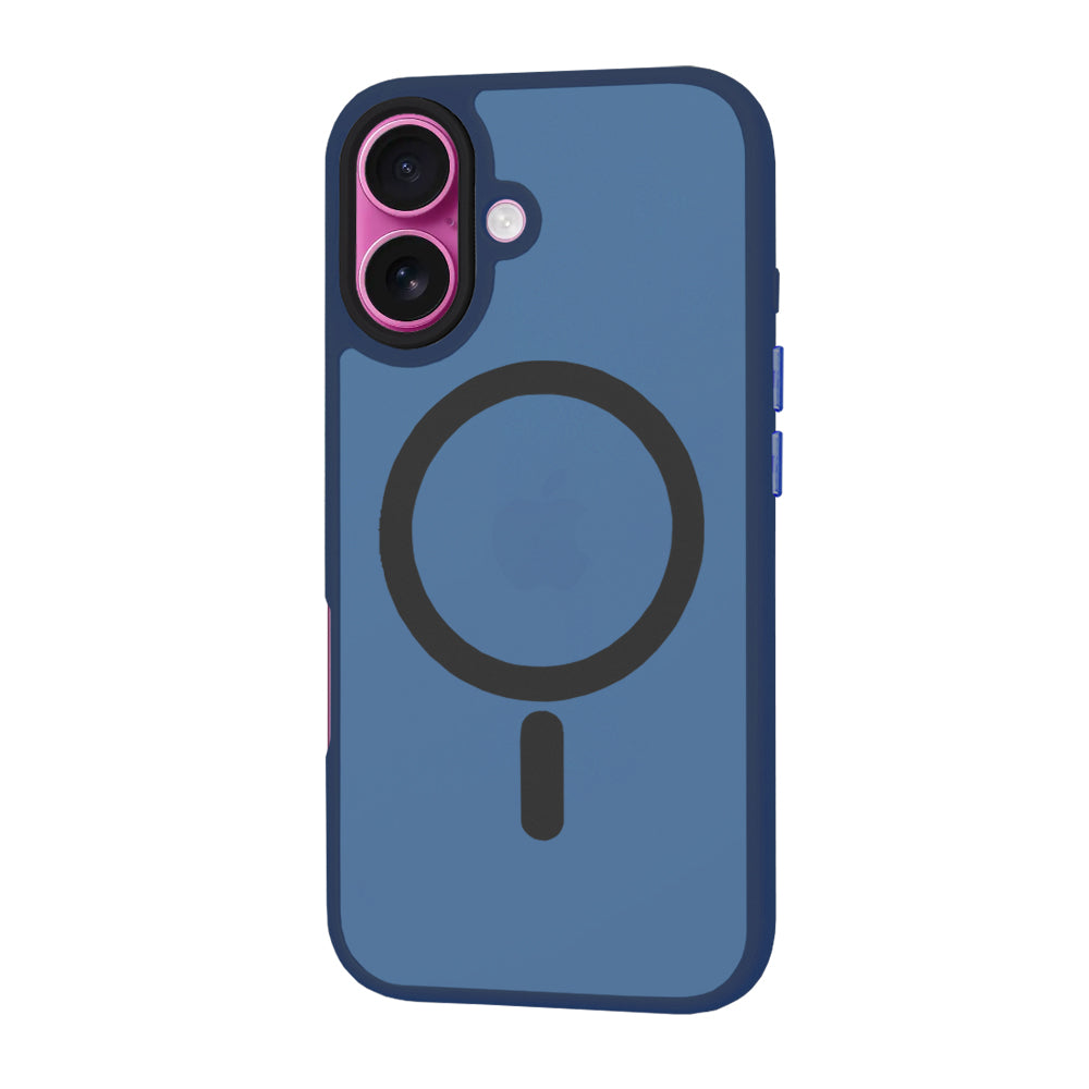 Capa MagSafe para Apple iPhone 16 Plus, Techsuit, HaloFrost, Azul Marinho