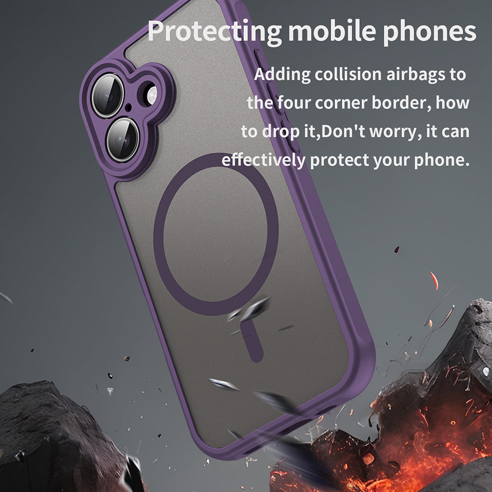 Capa MagSafe para Apple iPhone 16 Plus, Techsuit, HaloFrost II, Roxo