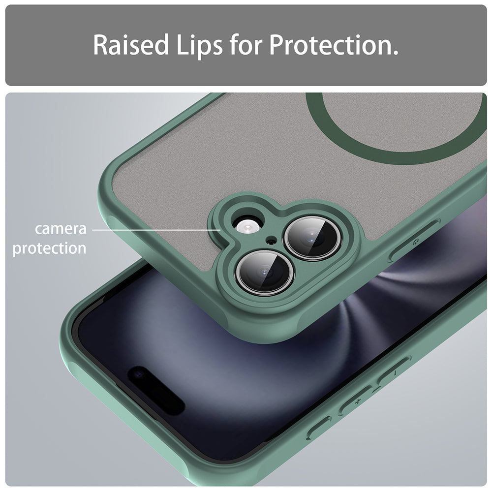 Capa MagSafe para Apple iPhone 16 Plus, Techsuit, HaloFrost II, Verde
