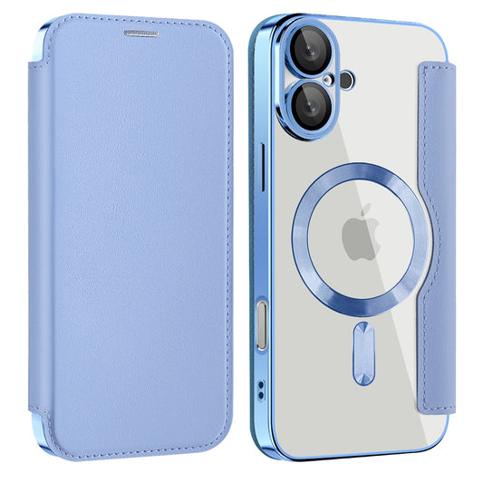 Capa MagSafe para Apple iPhone 16 Plus, Techsuit, SmartMag Book, Azul