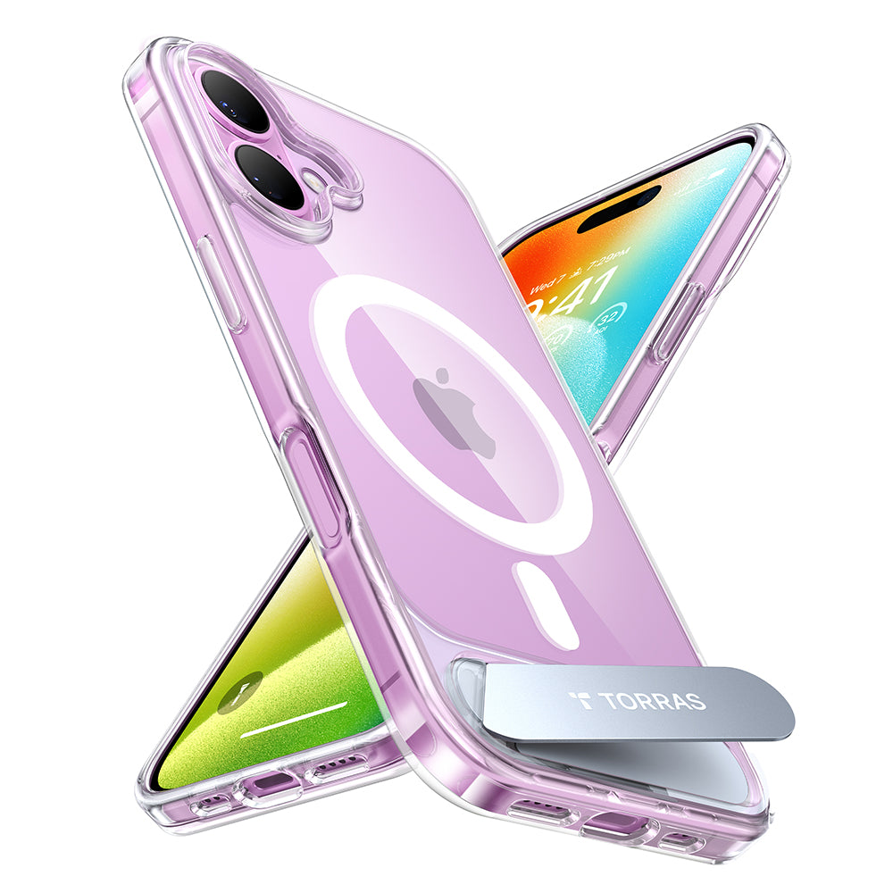 Capa MagSafe para Apple iPhone 16 Plus, Torras, Pstand, Transparente