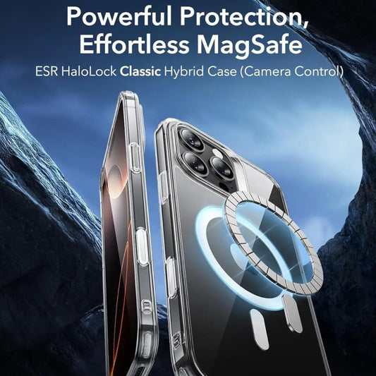 Capa MagSafe para Apple iPhone 16 Pro, ESR, Classic Hybrid Slide, Preta Transparente