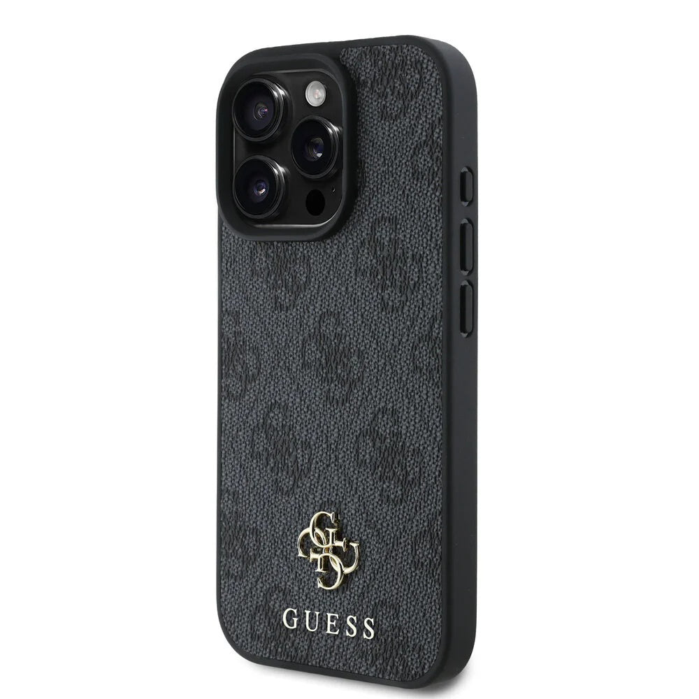 Capa MagSafe para Apple iPhone 16 Pro, Guess, 4G Classic, Preta