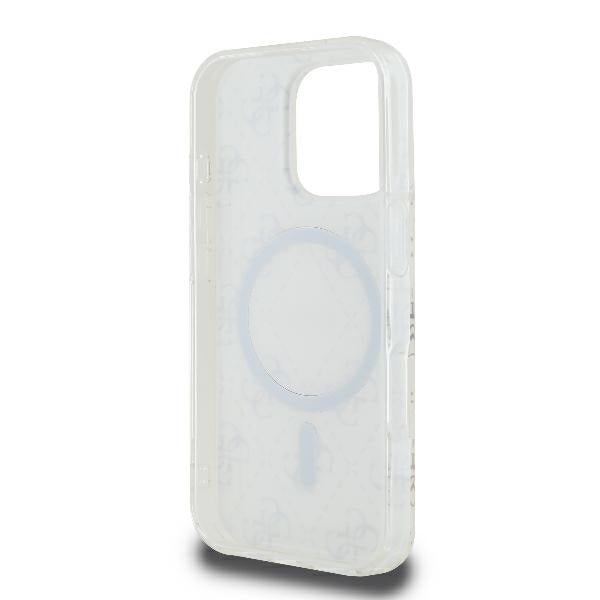 Capa MagSafe para Apple iPhone 16 Pro, Guess, IML 4G Background, Branca