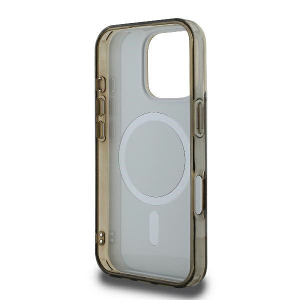 Capa MagSafe para Apple iPhone 16 Pro, Guess, IML 4G Background, Marrom