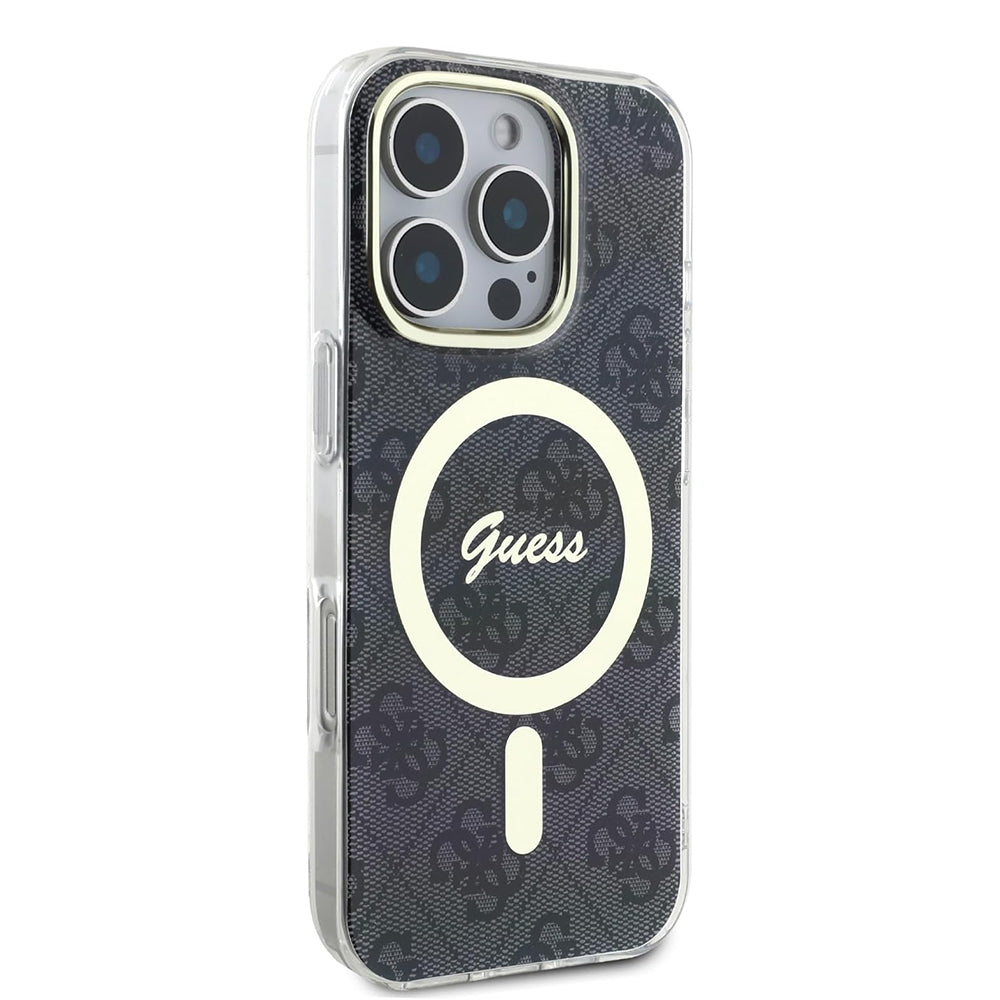 Capa MagSafe para Apple iPhone 16 Pro, Guess, IML 4G, Preta