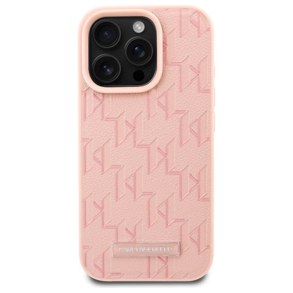 Capa MagSafe para Apple iPhone 16 Pro, Karl Lagerfeld, Hot Stamp, Rosa