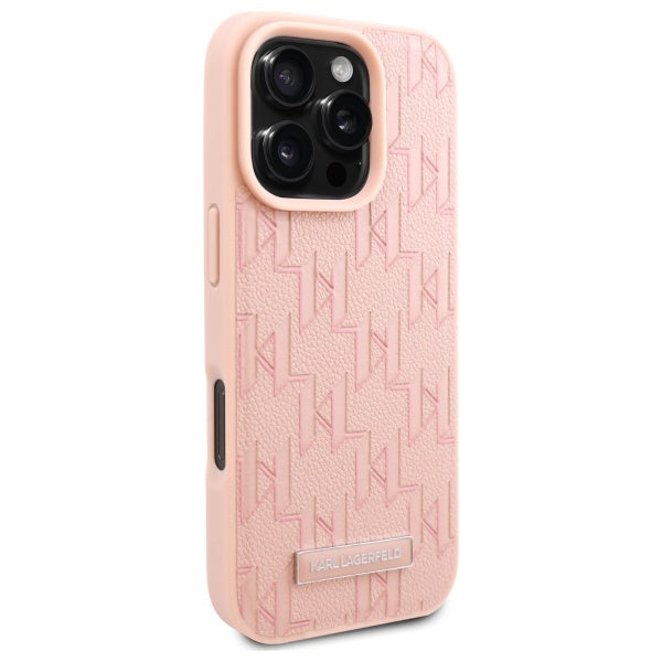 Capa MagSafe para Apple iPhone 16 Pro, Karl Lagerfeld, Hot Stamp, Rosa