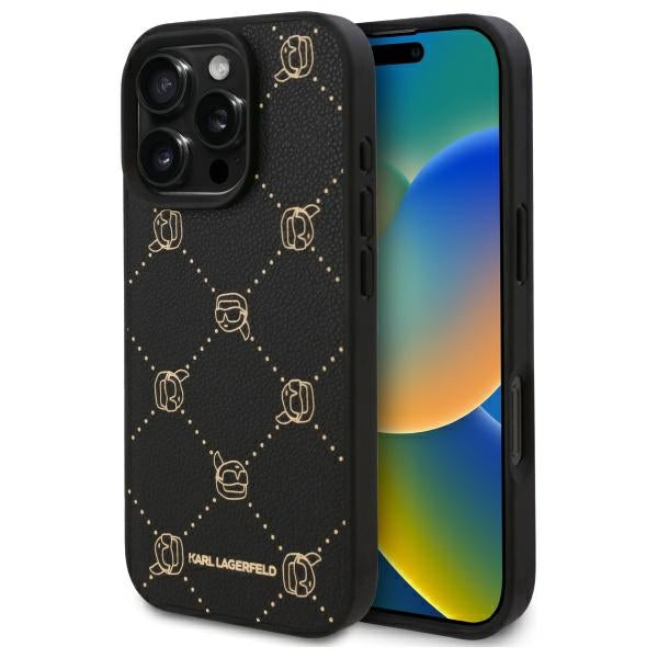 Capa MagSafe para Apple iPhone 16 Pro, Karl Lagerfeld, Karl's Head, Preta