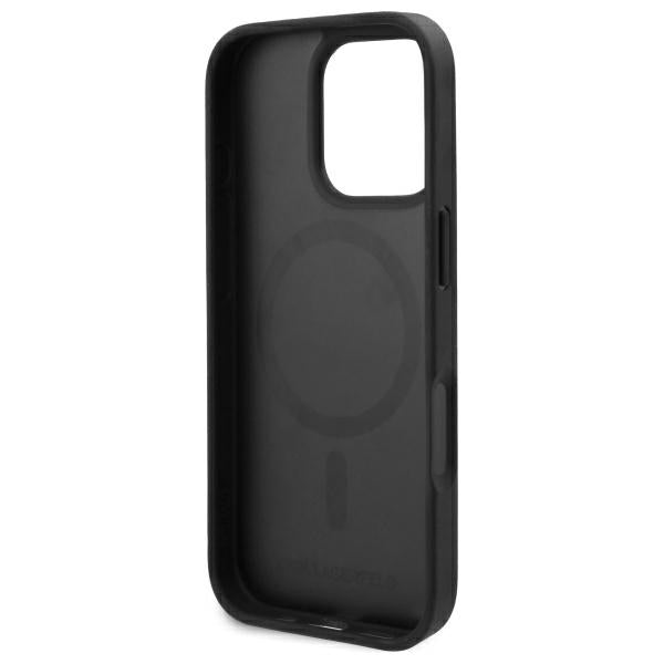 Capa MagSafe para Apple iPhone 16 Pro, Karl Lagerfeld, Karl's Head, Preta