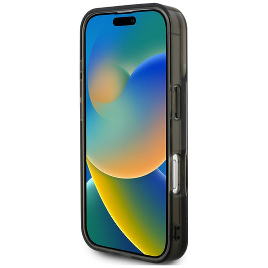 Capa MagSafe para Apple iPhone 16 Pro, Karl Lagerfeld, Liquid Glitter Choupette Logo, Preta