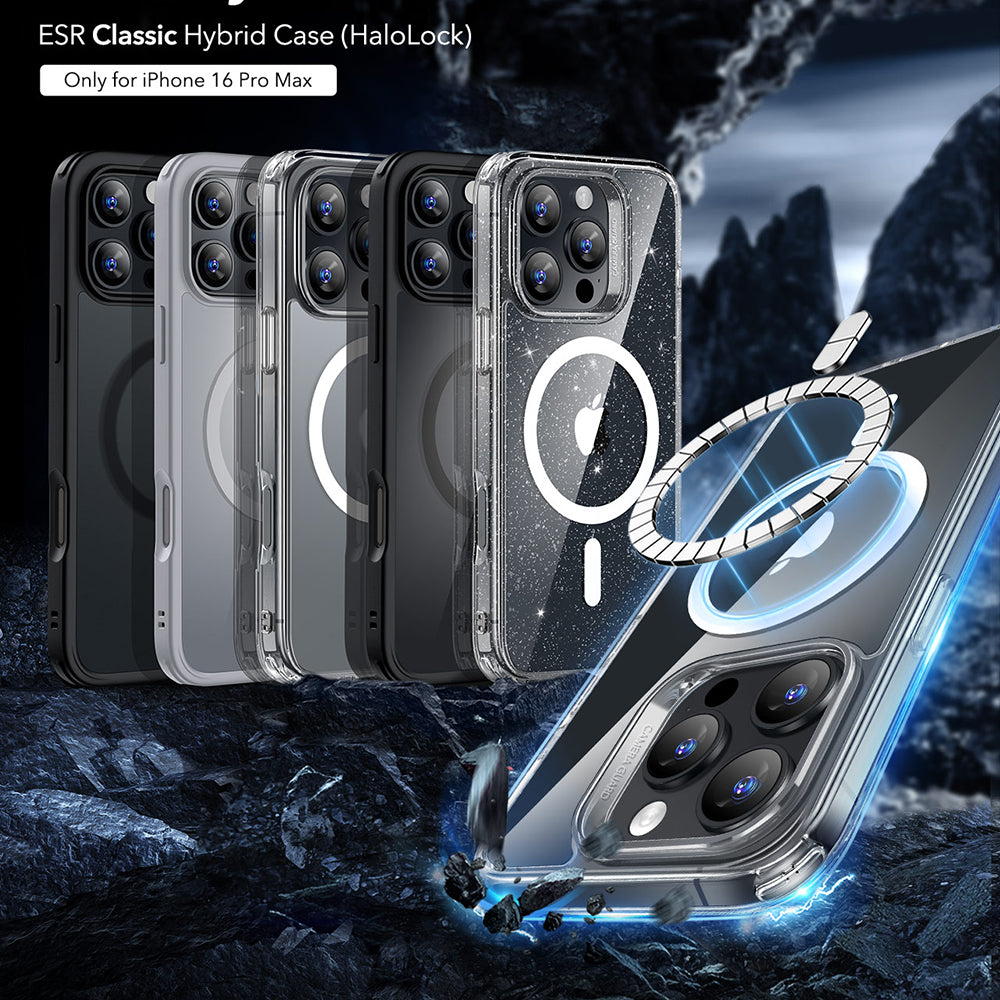 Capa MagSafe para Apple iPhone 16 Pro Max, ESR, Classic Hybrid, Transparente