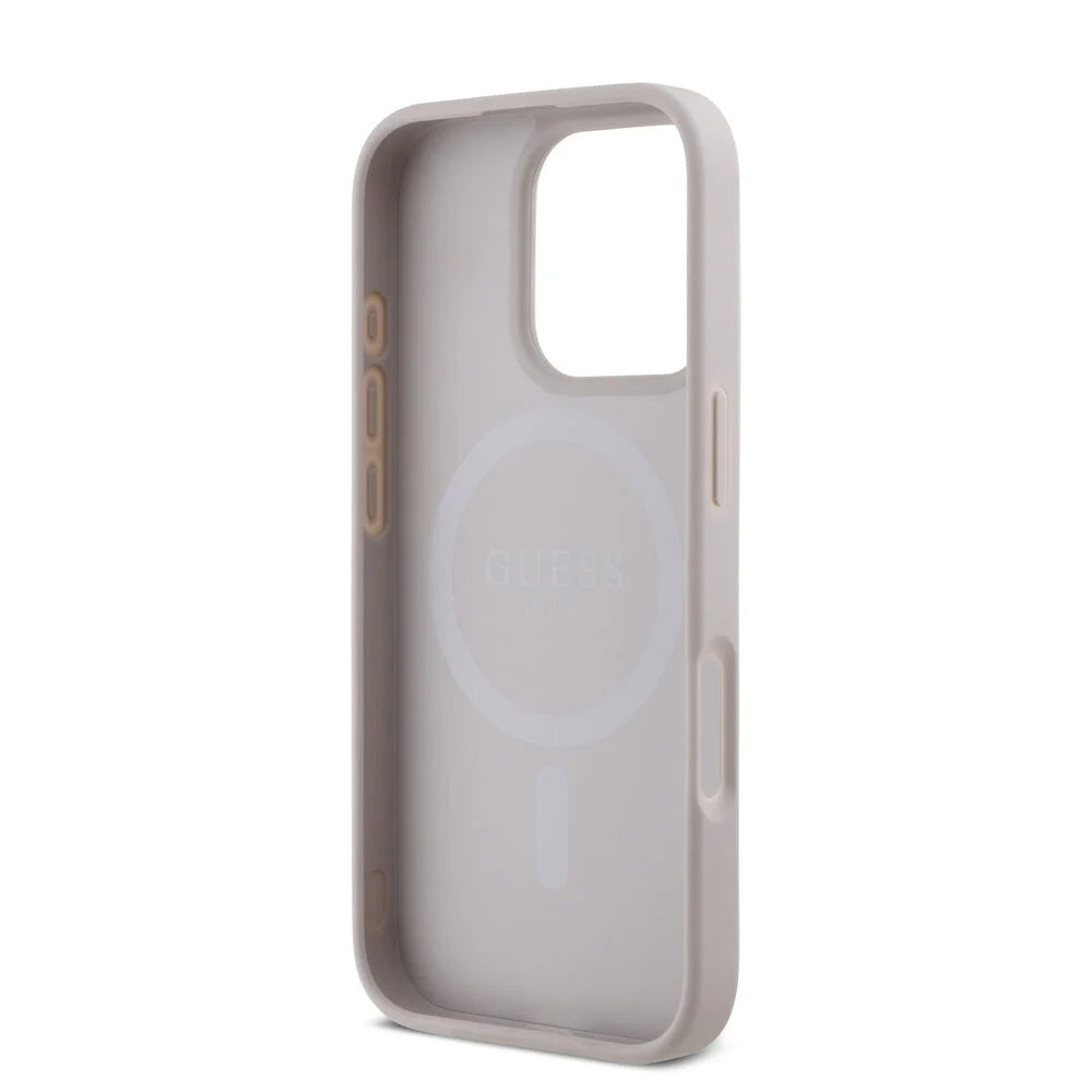 MagSafe Case for Apple iPhone 16 Pro Max, Guess, 4G Classic, Pink