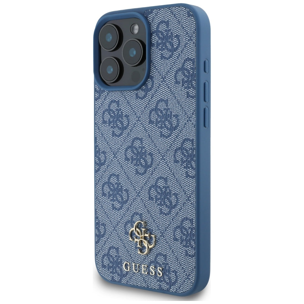 Capa MagSafe para Apple iPhone 16 Pro Max, Guess, 4G Small and Classic Logo, Azul