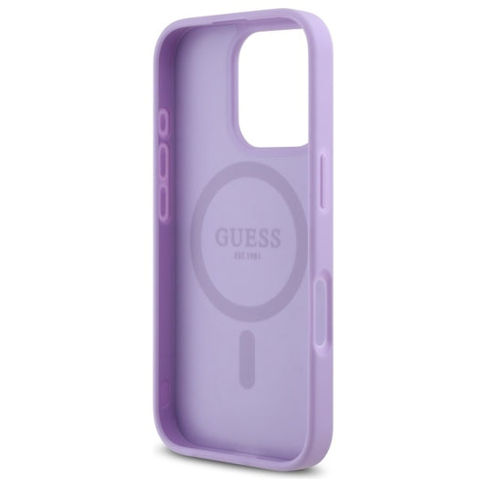 Capa MagSafe para Apple iPhone 16 Pro Max, Guess, Saffiano, Roxo