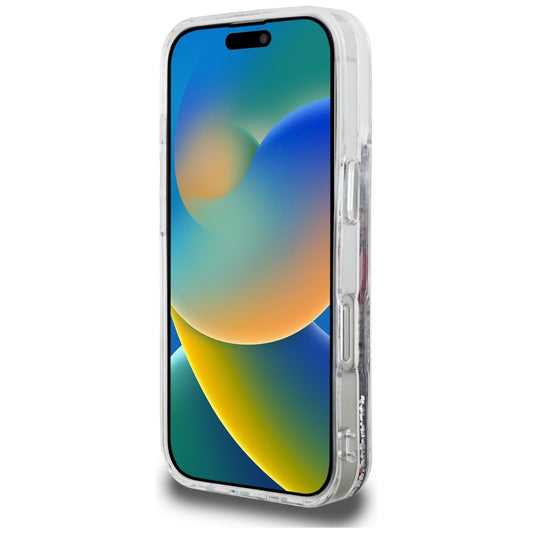 Capa MagSafe para Apple iPhone 16 Pro Max, Karl Lagerfeld, Liquid Glitter Choupette Logo, Transparente