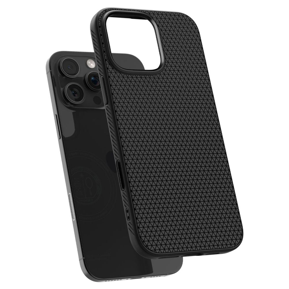 Capa MagSafe para Apple iPhone 16 Pro Max, Spigen, Liquid Air T, Preta Fosca