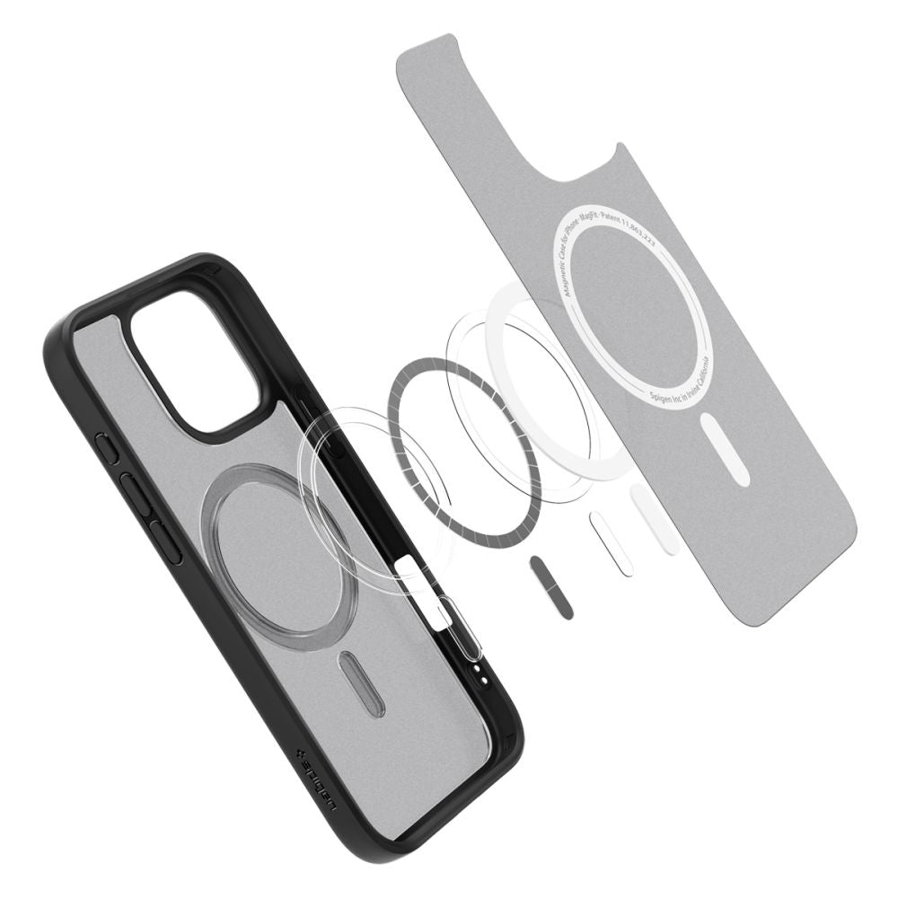 Capa MagSafe para Apple iPhone 16 Pro Max, Spigen, Ultra Hybrid, Preto Satinado ACS08003