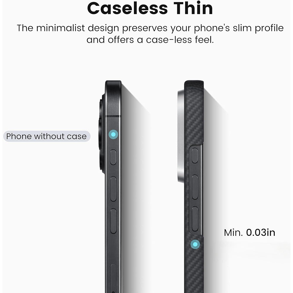 Capa MagSafe para Apple iPhone 16 Pro Max, Techsuit, Fibra de Aramida, Preta