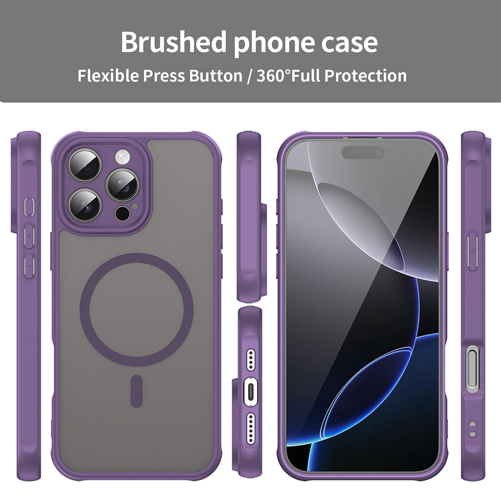Capa MagSafe para Apple iPhone 16 Pro Max, Techsuit, HaloFrost II, Roxo