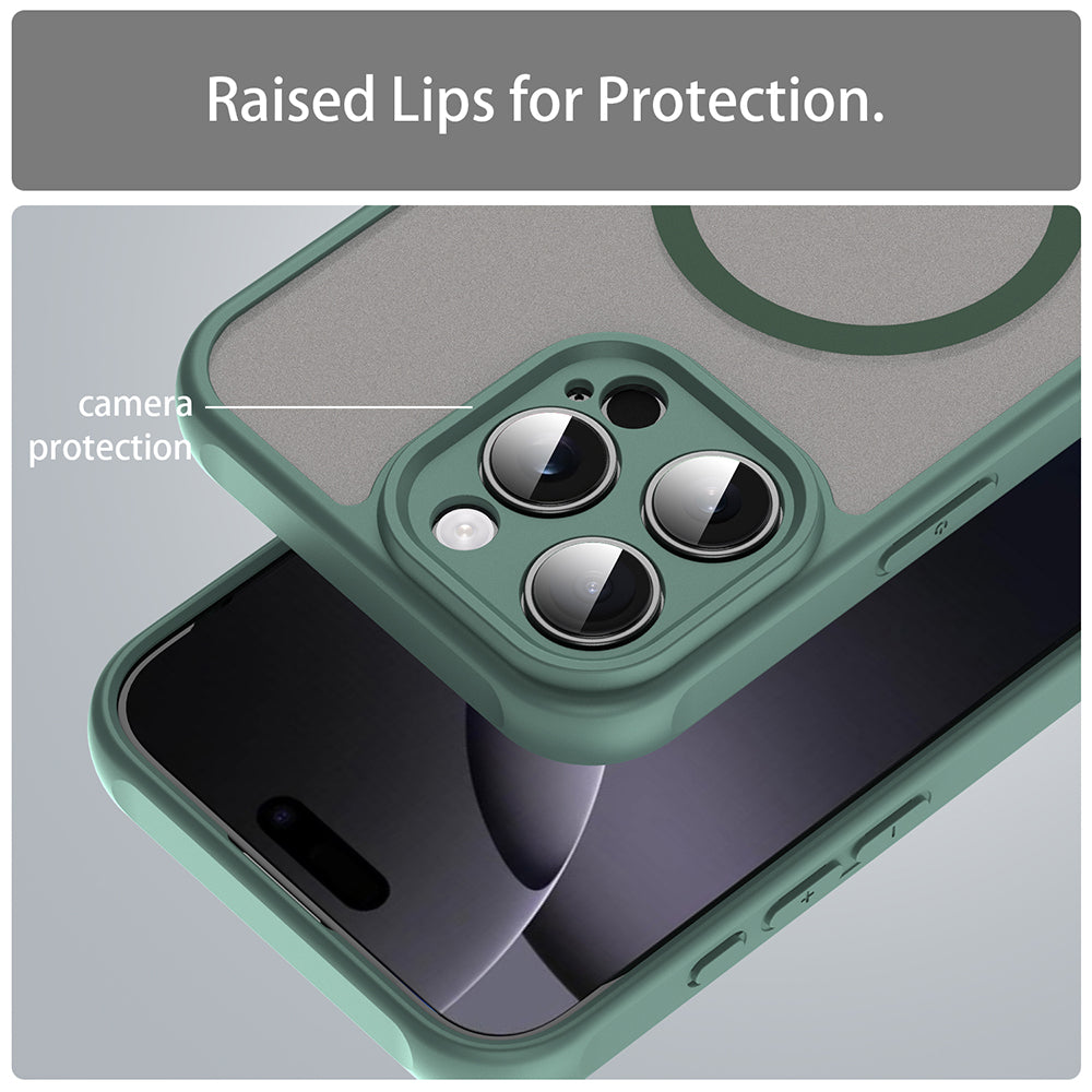 Capa MagSafe para Apple iPhone 16 Pro Max, Techsuit, HaloFrost II, Verde