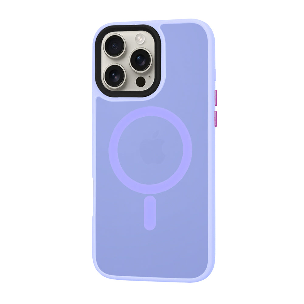 Capa MagSafe para Apple iPhone 16 Pro Max, Techsuit, HaloFrost, Roxo Claro