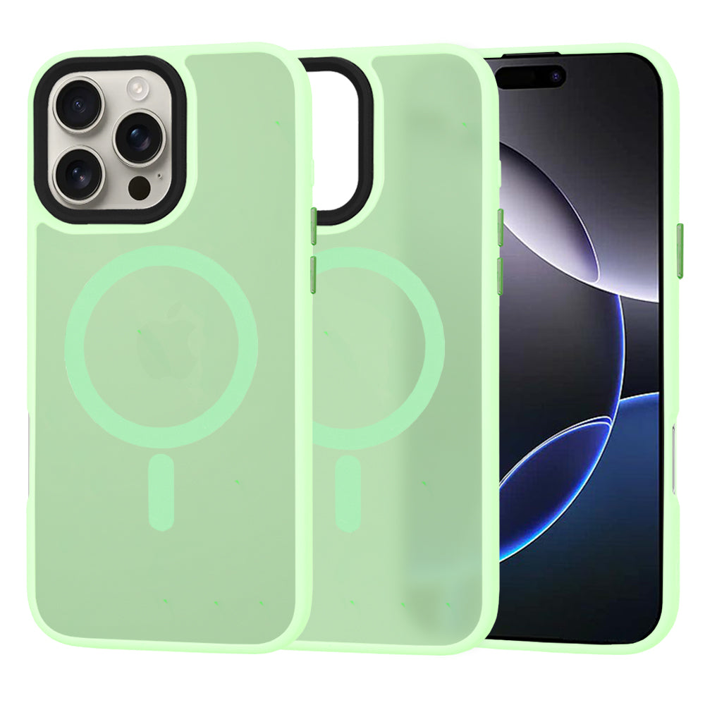 Capa MagSafe para Apple iPhone 16 Pro Max, Techsuit, HaloFrost, Verde Claro