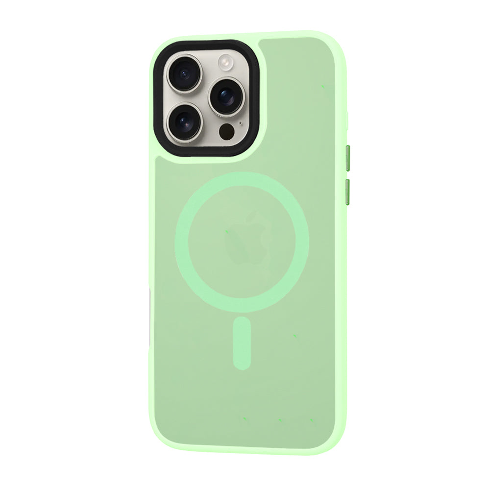 Capa MagSafe para Apple iPhone 16 Pro Max, Techsuit, HaloFrost, Verde Claro