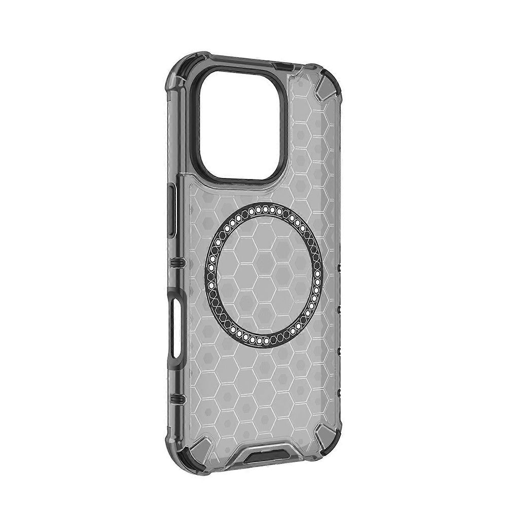 Capa MagSafe para Apple iPhone 16 Pro Max, Techsuit, HoneyComb Shield, Preta