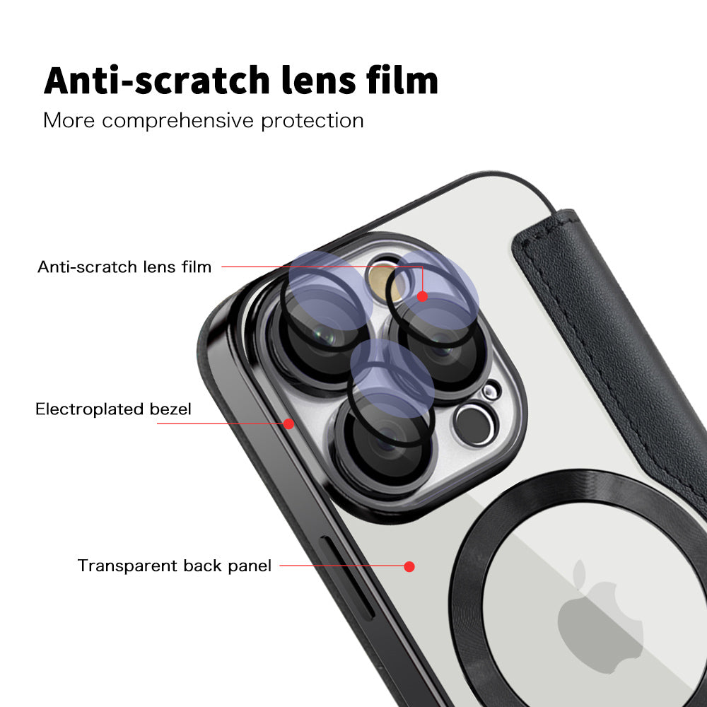 Capa MagSafe para Apple iPhone 16 Pro Max, Techsuit, SmartMag Book, Preta