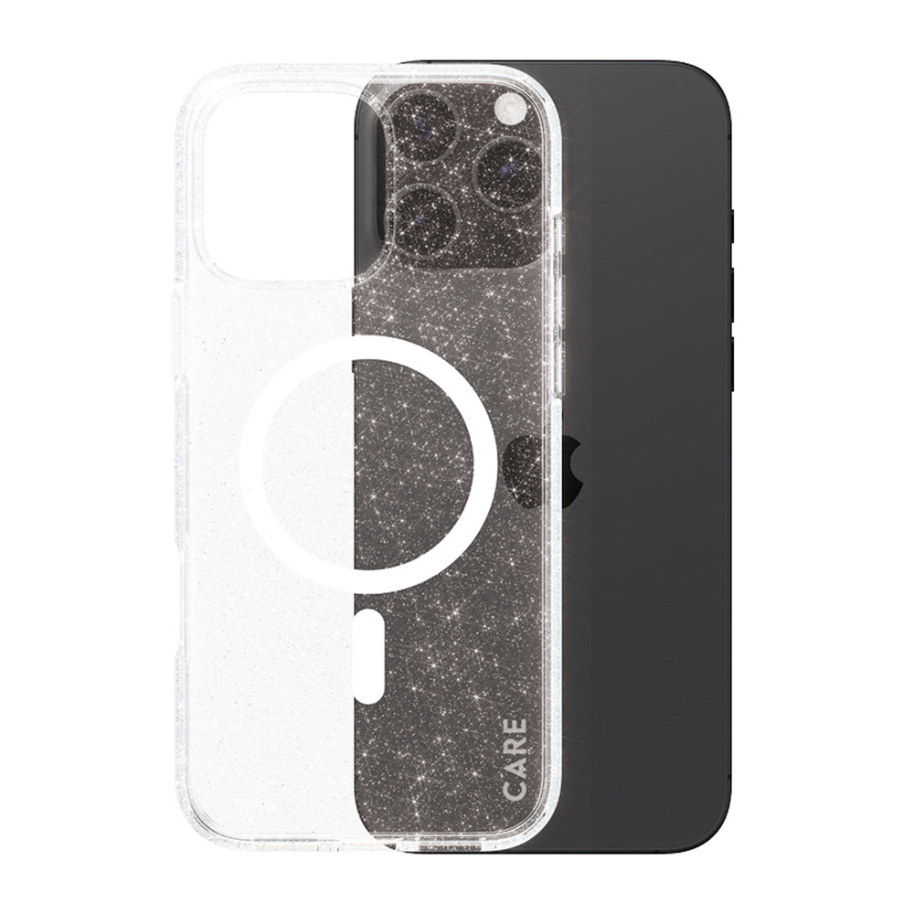 Capa MagSafe para Apple iPhone 16 Pro, PanzerGlass, Care Urban Combat Star Lit, Transparente Branca